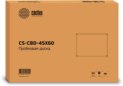 Доска пробковая Cactus CS-CBD-45X60 пробковая коричневый 45x60см алюминиевая рама пробка/алюминий