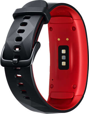 Фитнес-браслет Samsung Gear Fit 2 Pro SM-R365, чёрно-красный, короткий ремешок