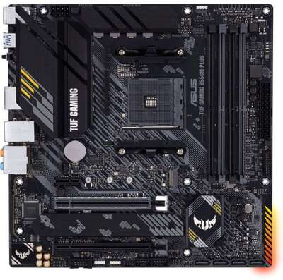 ASUS TUF GAMING B550M-PLUS (Socket AM4, mATX, 4xDDR4(128GB), HDMI 2.1/DP, 1xPCIe 4.0x16/1xPCIe 3.0x16, 1xPCIe 3.0, 1xLAN (2.5GbE), 4xSATA 6Gb/s, 2xM.2, 1xType-C, 5xUSB 3.2, 2xUSB 2.0, 1xPS/2)