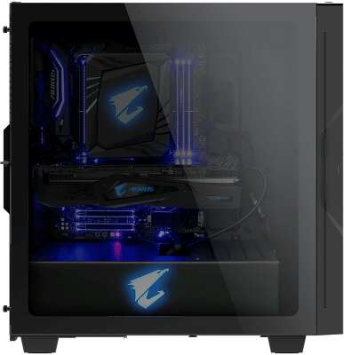 Корпус Gigabyte AORUS C300 Glass MidTower, ATX, USB-C x1, USB3.0 x2, Audio I/O, GPU:400mm, Black, TG (551223)