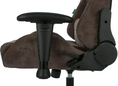 Кресло игровое Zombie VIKING KNIGHT Fabric темно-коричневый Light-10 с подголов. крестов. металл