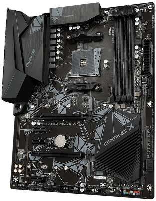 Материнская плата Gigabyte B550 GAMING X V2, Socket AM4, AMD B550, 4xDDR4-3200, DVI-D+HDMI, 2xPCI-Ex16, 3xPCI-Ex1, 4xSATA3(RAID 0/1/10), 2xM.2, 8 Ch Audio, 1xGLan, (2+4)xUSB2.0, (4+2)xUSB3.2, 1xPS/2, ATX, RTL {8} (810702)