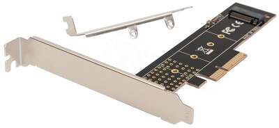 ORIENT C300EN, Переходник PCI-Ex4->M.2 M-key NVMe SSD, тип 2230/2242/2260/2280/22110, 2 планки крепления в комплекте (33294)