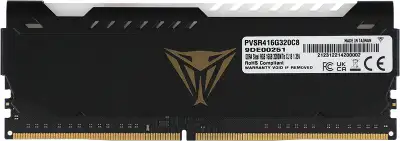 Память DDR4 16GB 3200MHz Patriot PVSR416G320C8 Viper Steel RGB RTL Gaming PC4-25600 CL18 DIMM 288-pin 1.35В dual rank с радиатором Ret