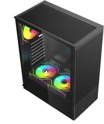 Корпус для ПК ACD Citadel 108B ATX, Type-C + 2XUSB ports + HD audio combo, Mesh, TG, Black.