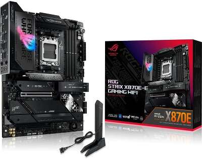 Материнская плата ASUS ROG STRIX X870E-E GAMING WIFI AM5 ATX 4xDDR5 2xPCIEx16 5xM.2 2xUSB-C HDMI 5GLAN Wi-Fi 7