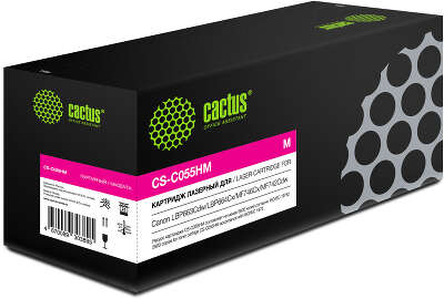 Картридж лазерный Cactus CS-C055HM 055 H M пурпурный (5900стр.) для Canon LBP663Cdw/LBP664Cx/MF746Cx/MF742Cdw/MF744Cdw