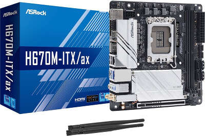 Материнская плата mini-ITX LGA1700 ASRock H670M-ITX/AX