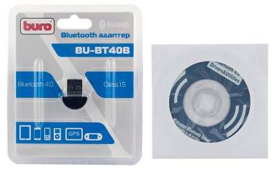 Адаптер USB Buro BU-BT40B BT4.0+EDR class 1.5 20м черный