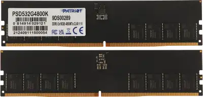 Набор памяти DDR5 DIMM 2x16Gb DDR4800 Patriot Memory Signature (PSD532G4800K)