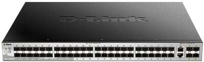 D-Link DGS-3130-54S/B1A PROJ Управляемый L3 стекируемый коммутатор с 48 портами 1000Base-X SFP, 2 портами 10GBase-T и 4 портами 10GBase-X SFP+