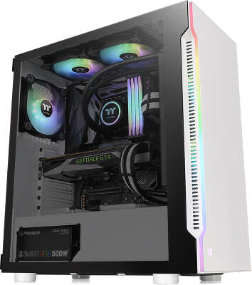 Корпус Thermaltake H200 TG Snow RGB, белый, ATX, Без БП (CA-1M3-00M6WN-00)