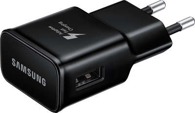 Зарядное устройство Samsung EP-TA20 с кабелем USB type-C, 2A, чёрное
