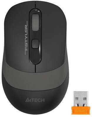 Мышь беспроводная A4Tech Fstyler FG10S black/grey (USB, оптическая, 2000dpi, 4but, silent) (FG10S GREY)