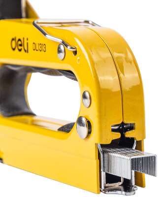 Мебельный степлер Deli DL1313 3-в-1. Для скоб 4-14мм D/U/T-типов. 0,6 кг. Полностью стальная конструкция