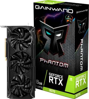 Видеокарта GAINWARD NVIDIA nVidia GeForce RTX 3070 Phantom+ 8Gb DDR6 PCI-E HDMI, 3DP