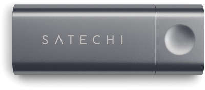 Адаптер Satechi Aluminum Type-C to USB3.0 и MicroSD, Space Gray [ST-TCUCM]