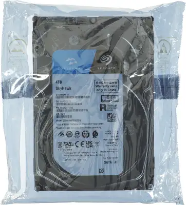 Жесткий диск Seagate SATA-III 4TB ST4000VX015 Surveillance Skyhawk 4KN (5400rpm) 256Mb 3.5