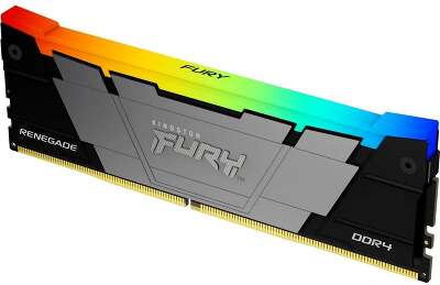 Модуль памяти Kingston 16GB DDR4 3200 FURY Renegade RGB Black XMP Non-ECC Unbuffered DIMM (Kit 2*8gb) 1RX8 16-18-18 1.35V 288-pin 8Gbit