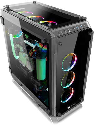 Корпус Thermaltake View 71 Tempered Glass RGB, черный, EATX, Без БП (CA-1I7-00F1WN-01)