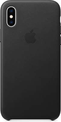 Кожаный чехол для iPhone XS Apple Leather Case, Black [MRWM2ZM/A]
