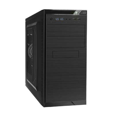 Exegate EX272746RUS Корпус Minitower Exegate QA-412U Black, mATX, <XP450, Black, 120mm>, 2*USB+2*USB3.0, Audio