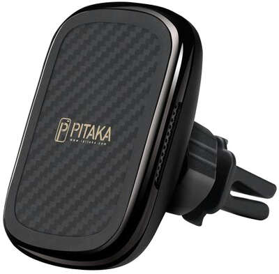 Автодержатель с беспроводной зарядкой Pitaka MagMount Qi Car Vent, Gun Metal [CM3001Q]