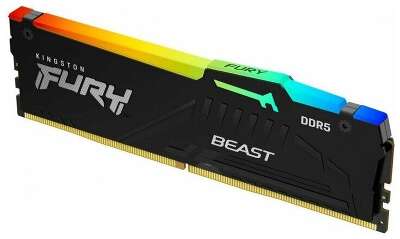 Модуль памяти DDR5 DIMM 8Gb DDR5600 Kingston FURY Beast RGB (KF556C40BBA-8)