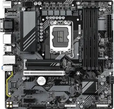 Материнская плата Gigabyte B760M DS3H GEN5 Soc-1700 Intel B760 4xDDR5 mATX AC`97 8ch(7.1) 2.5Gg RAID+VGA+HDMI+DP