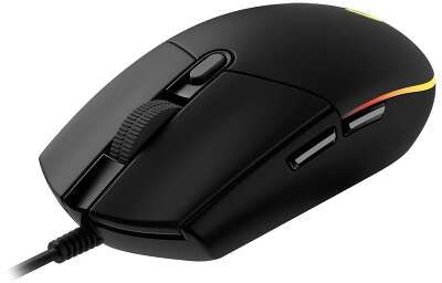 Мышь игровая Logitech G102 LIGHTSYNC Black |910-005808| черная, оптическая, 200-8000dpi, 2.1м USB 2.0, 6 программируемых кнопок, RGB подсветка, под обе руки
