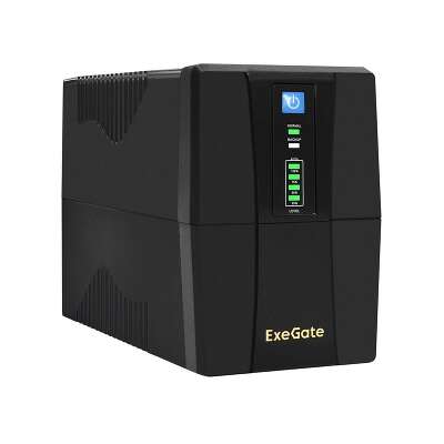 Exegate EP285601RUS ИБП ExeGate SpecialPro UNB-650.LED.AVR.EURO <650VA/360W, LED, AVR, 2 евророзетки, Black>