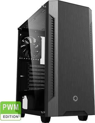 Корпус GameMax Fortress TG, черный, ATX, Без БП (Fortress TG)