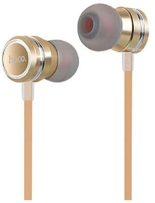 HOCO M16/ Наушники + микрофон/ Кнопка ответа/ 1.2м/ 3.5 mm jack/Gold