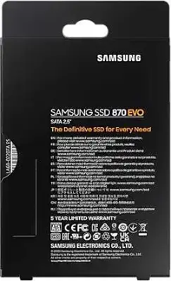 Накопитель SSD Samsung SATA-III 4TB MZ-77E4T0BW 870 EVO 2.5"