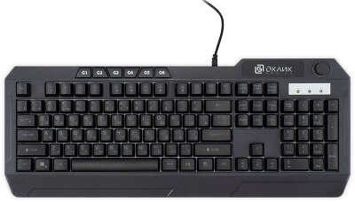 Клавиатура Оклик 715G черный USB Multimedia for gamer LED (1680657)