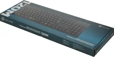 Клавиатура Оклик 120M черный USB (1083044) кабель 1.6м