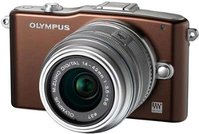 Цифровая фотокамера Olympus E-PM1 Mini Brown Kit (M.Zuiko 14-42 мм)
