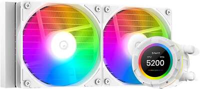 Жидкостная система охлаждения ID-Cooling SL240 XE WHITE /LCD SCREEN /300W /all Intel /all AMD