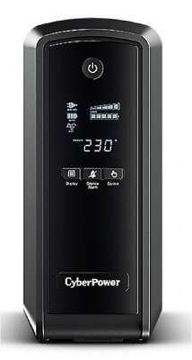 ИБП CyberPower CP900EPFCLCD {Line-Interactive, Tower, 900VA/540W USB/RJ11/45/USB charger A (6 EURO), 12В/9 Ач х 1}