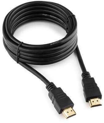 Кабель HDMI GEMBIRD/CABLEXPERT CC-HDMI4-10 (3.0м, v2.0, 19M/19M, черный, позол.разъемы, экран, пакет) (CC-HDMI4-10)