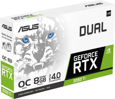 Видеокарта ASUS NVIDIA nVidia GeForce RTX 3060Ti Dual 8Gb DDR6X PCI-E HDMI, 3DP