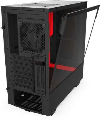 Корпус NZXT H510i Black/red, черный/красный, ATX, Без БП (CA-H510I-BR)