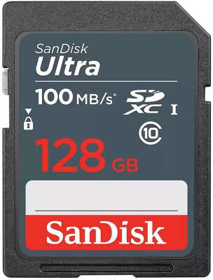 Карта памяти SanDisk Ultra 128GB SDXC Memory Card 100MB/s