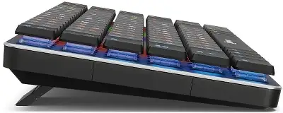 Клавиатура Оклик K615X механическая серый/серебристый USB slim Multimedia for gamer LED (1934413)