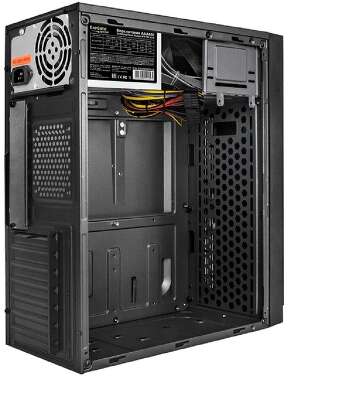 Exegate EX291141RUS Корпус Minitower ExeGate BAA-105-01AAA400 (mATX, БП AAA400 с вент. 8см, 4*USB, аудио, черный)