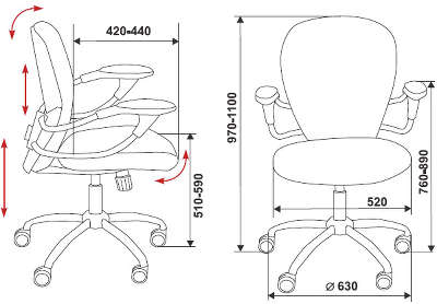 Кресло Бюрократ CH-661AXSN (черное V398-20)