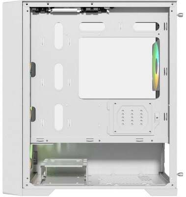 Корпус Powercase Корпус Powercase Mistral Micro X4W, Tempered Glass, 4х 120mm 5-color fan, белый, mATX CMMXW-L4