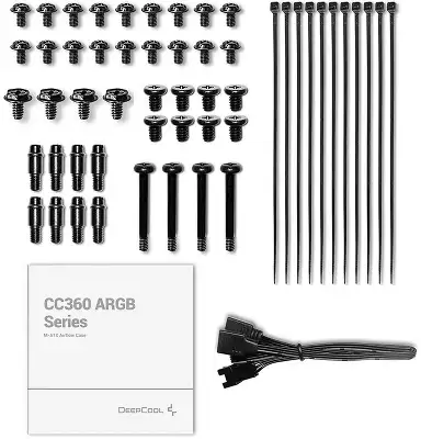 Корпус Deepcool CC360 ARGB, черный, mATX, без БП (R-CC360-BKAPM3-G-1)