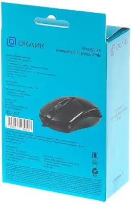 Мышь Оклик 275M черный оптическая 1200dpi USB 3but (412841)