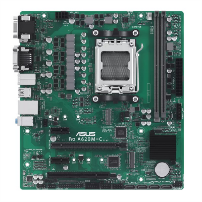 Материнская плата ASUS PRO A620M-C-CSM, AM5, A620, 2*DDR5, 4*SATA, 2*M.2, 2*USB 3.2, 3*USB 2.0, Type-C, 1*COM port, 2*PCIx16, 2*PCIx1, DP+HDMI+DVI-D+VGA, mATX; 90MB1F80-M0EAYC